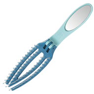 Olivia Garden GO-1 Щетка изогнутая продувная складная с зеркалом ион щетина Голубая