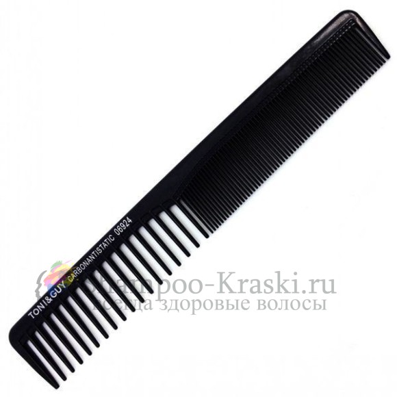 Расческа Карбон Антистатик Черная комбинированная (18 см) 06924 Toni and Guy