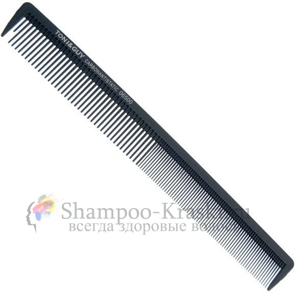 Расческа Карбон Антистатик Черная комбинированная (21,5 см) 06500 Toni and Guy