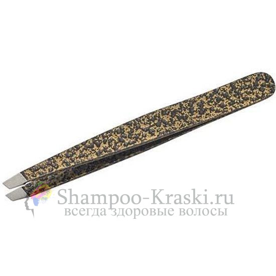 Пинцет РТ-361-R/D Скошенный Леопардовый METZGER