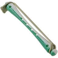 SIBEL БИГУДИ для химической завивки Бело-зеленые длинные 12шт