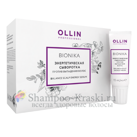 Энергетическая сыворотка против выпадения волос Ollin BioNika Balance Scalp Energy Serum 10*15