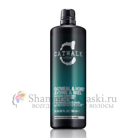 Кондиционер для питания сухих и ломких волос - Tigi Catwalk Oatmeal & Honey Conditioner 750 мл