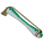 SIBEL БИГУДИ для химической завивки Бело-зеленые короткие 12шт