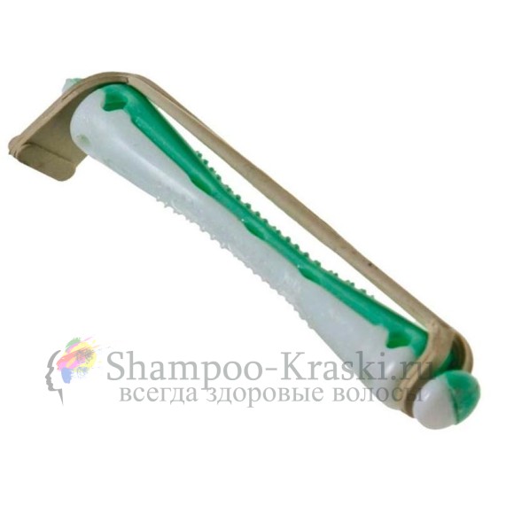 SIBEL БИГУДИ для химической завивки Бело-зеленые короткие 12шт