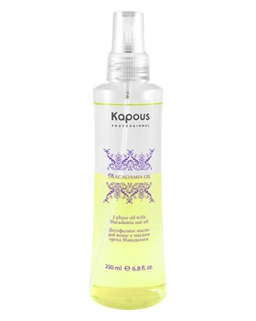 Двухфазное масло для волос с маслом ореха макадамии - Kapous Professional Macadamia Oil Dual Phase Oil 200 мл