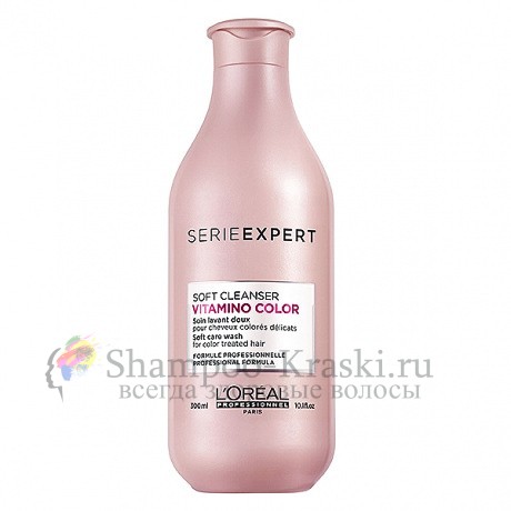 Безсульфатный шампунь для окрашенных волос - Loreal Vitamino Color Soft Cleanser 300 мл