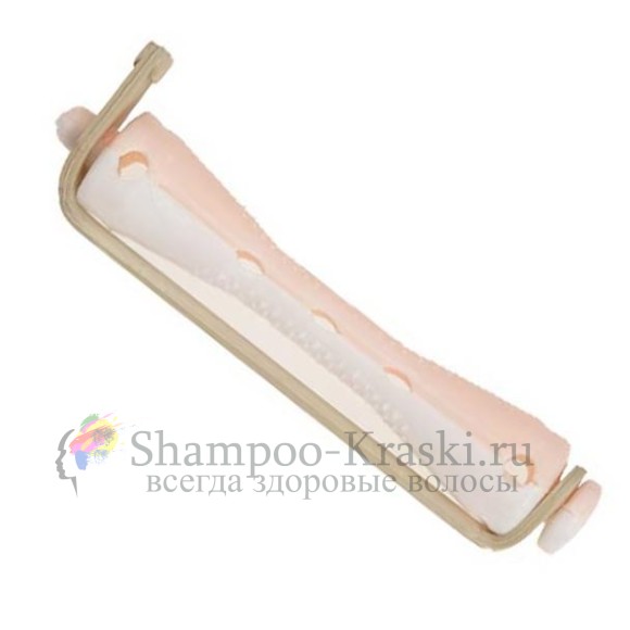 SIBEL БИГУДИ для химической завивки Бело-розовые короткие 12шт 1\12