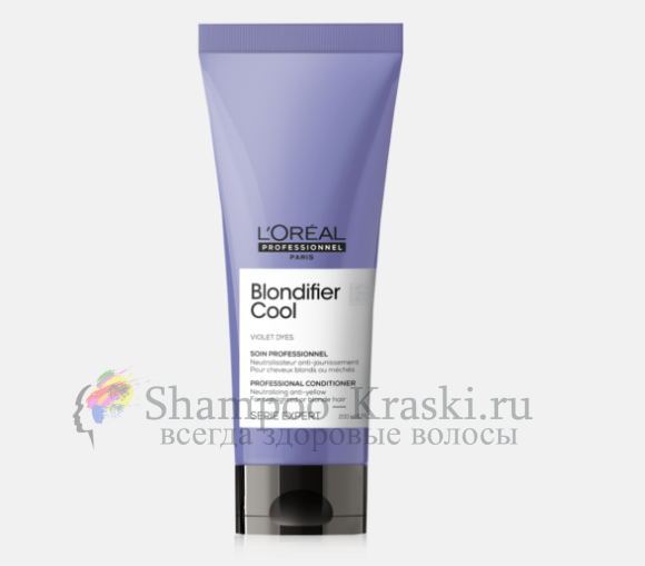 Кондиционер для холодных оттенков блонд с анти жёлтым эффектом Loreal Blondifier Cool 200мл