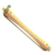 SIBEL БИГУДИ для химической завивки Желто-розовые длинные