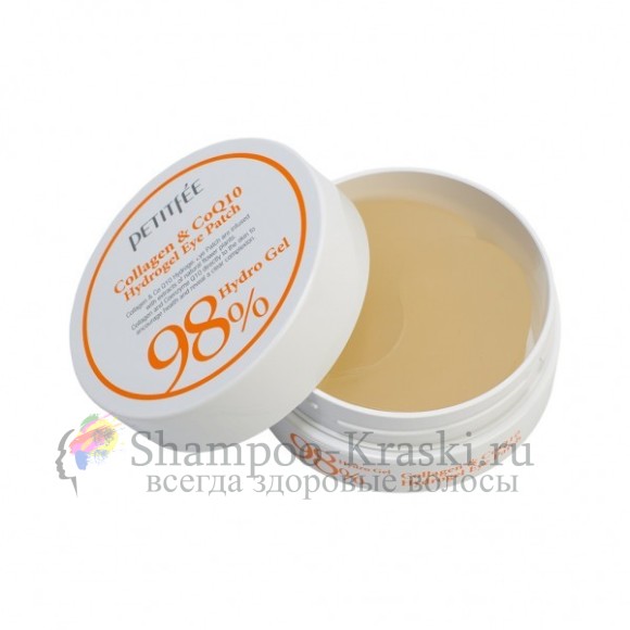 Petitfee Гидрогелевые патчи для век с морским коллагеном и коэнзимом Q10 Collagen & CoQ10 Hydrogel Eye Patch