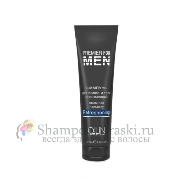 OLLIN PREMIER FOR MEN Шампунь для волос и тела освежающий 250мл