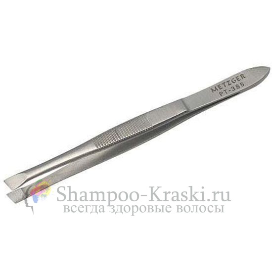 Пинцет РТ-385-D Скошенный матовый METZGER