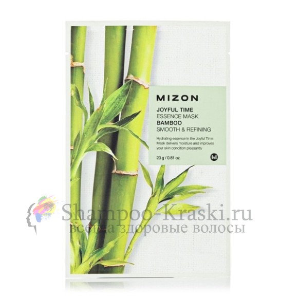 Mizon Joyful Time Essence Mask Bamboo тканевая маска с экстрактом стебля бамбука