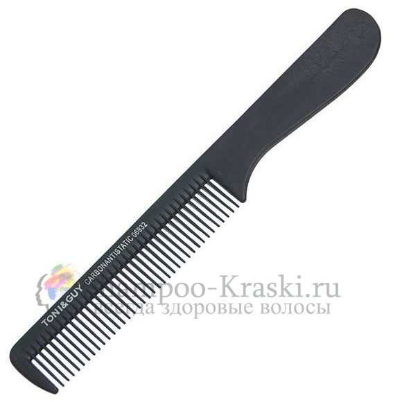 Расческа Карбон Антистатик Черная с пластиковым хвостиком 06413 Toni and Guy