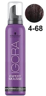 Средний коричневый шоколадный красный - Schwarzkopf Igora Color Expert Mousse 4-68 100 мл