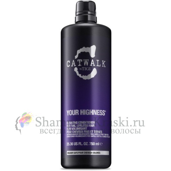Кондиционер для придания объема волосам - Tigi Catwalk Your Highness Conditioner 750 мл