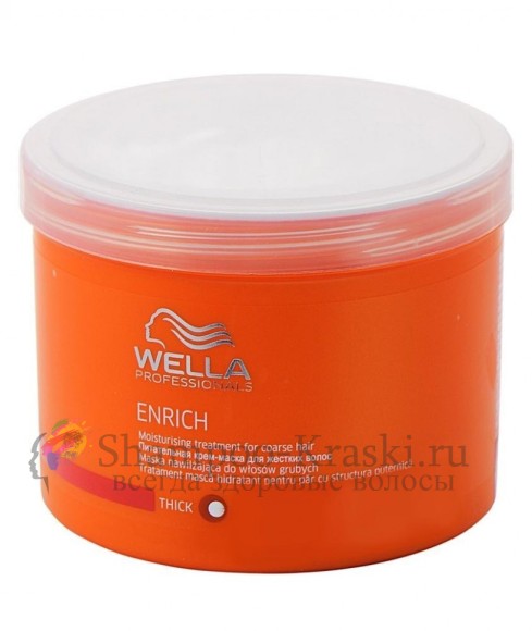 Крем-маска питательная для жестких волос - Wella Professional Enrich Moisturizing Treatment for Thick Coarse Hair 500 мл