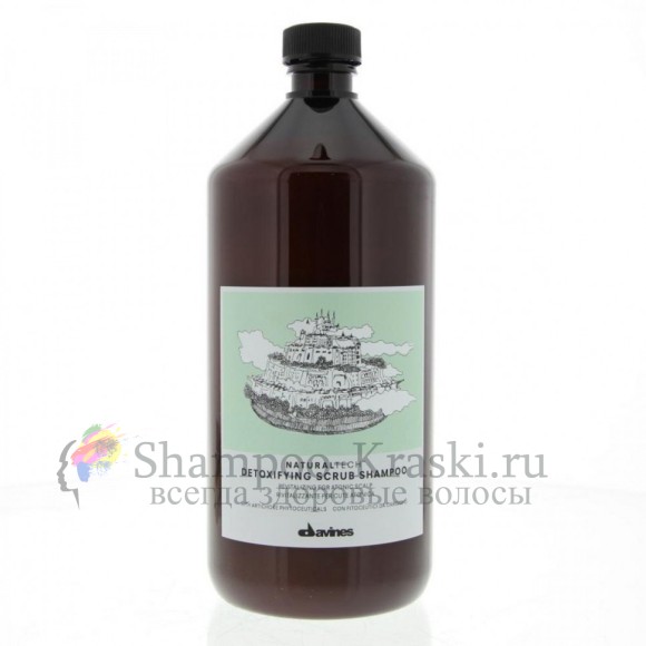 Детоксирующий шампунь-скраб - Davines Detoxifying Scrub Shampoo 1000 мл