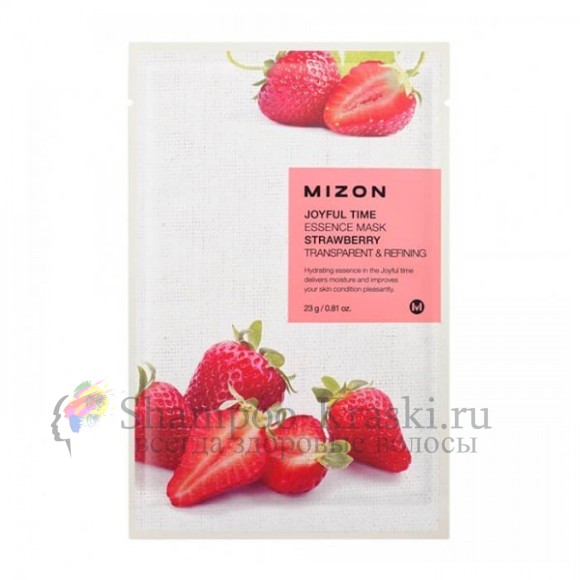 Mizon Joyful Time Essence Mask Strawberry тканевая маска с экстрактом клубники