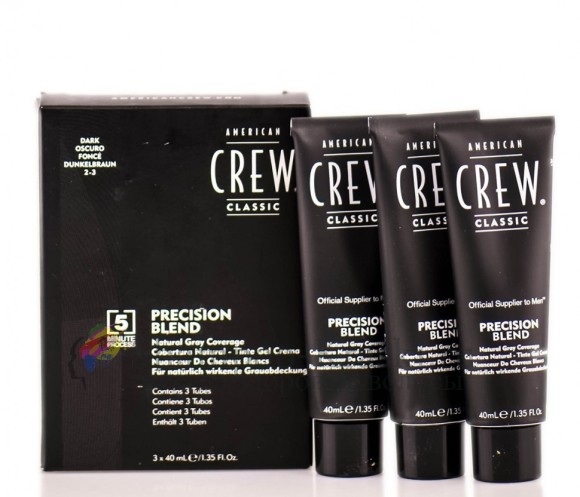 Краска для седых волос темный оттенок 2/3 - American Crew Precision Blend Dark 3*40 мл