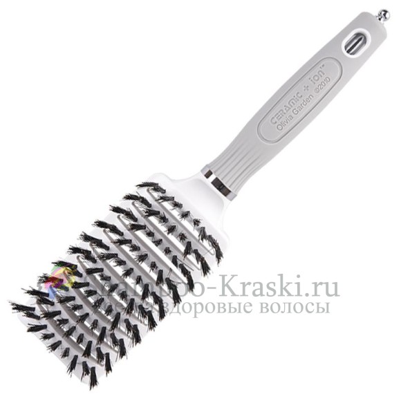 Olivia Garden Turbo Vent STYLER Boar Щетка натуральная щетина керамик+ион 9 ряд.