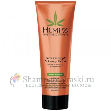 Кондиционер для объёма Hempz Pure Herbal Sweet Pineapple & Honey Melon Volumizing Conditioner 265 мл.