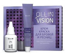 Крем-Краска Ollin Для Бровей И Ресниц (Коричневый) 20 Мл + Салфетки Под Ресницы
