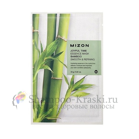MIZON Тканевая маска для лица с экстрактом бамбука Joyful Time Essence Mask Bamboo 23 гр