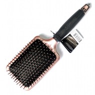 Olivia Garden Розово-черная Щетка широкая массажная керамик-ион Nano Thermic 009012
