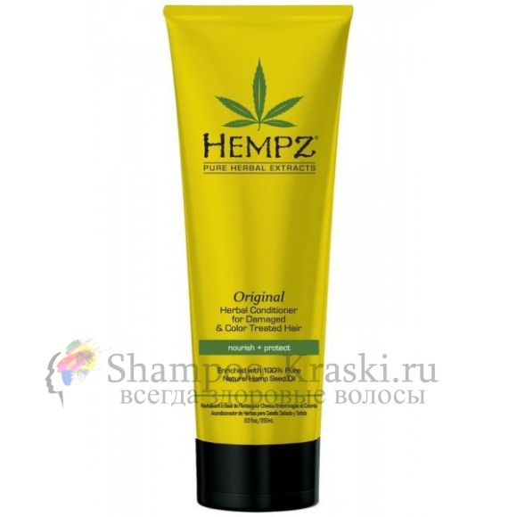 Кондиционер для поврежденных окрашенных волос Hempz Pure Herbal Original Conditioner For Damaged Color Treated Hair 265 мл.