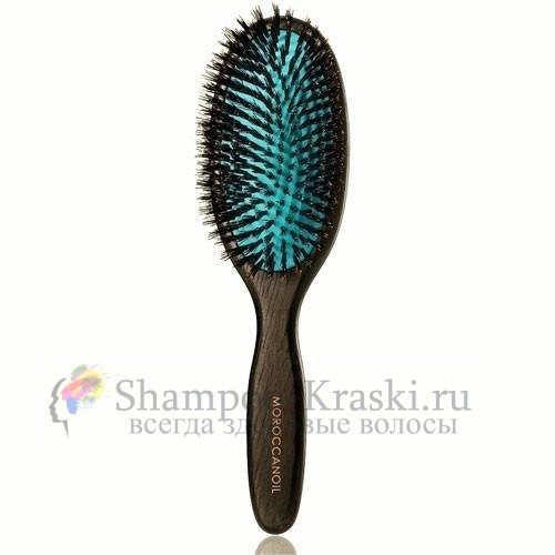 Щетка деревянная коллекционная с плоской термокерамической насадкой - Moroccanoil Boar Bristle Classic Brush мл