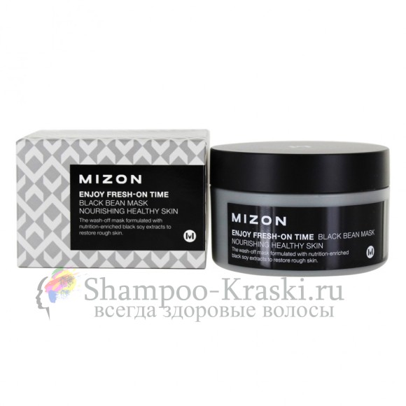 MIZON Антивозрастная маска с черными соевыми бобами Enjoy Fresh-On Time Black Bean Mask