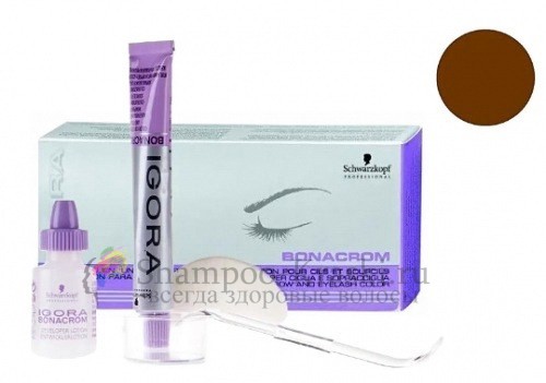 Стойкая краска для бровей и ресниц - коричневый - Schwarzkopf Professional Igora Bonacrom Brown 15 мл