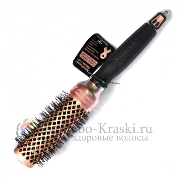 Olivia Garden Розово-черная Термобрашинг керамик-ион 34 мм Nano Thermic TH034-008985