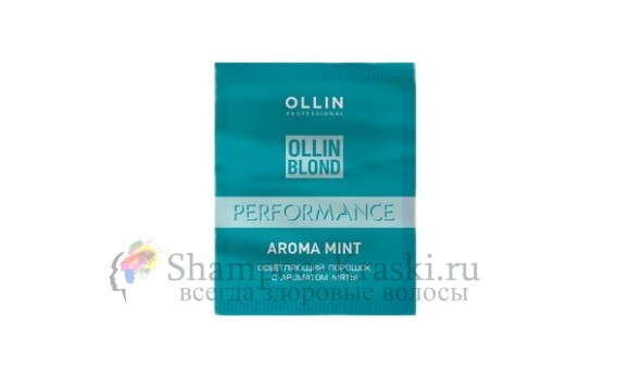 OLLIN BLOND Performance Aroma Mint Осветляющий порошок с ароматом мяты 30гр