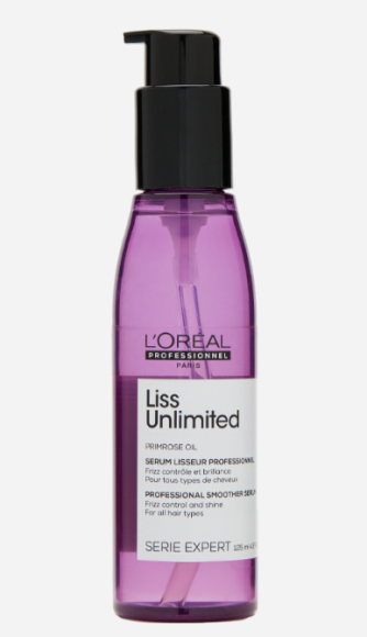 Разглаживающее термозащитное масло для сухих и непослушных волос - Loreal Liss Unlimited Blowdry Oil (Лис анлимитед оил) 125 мл