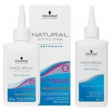 Комплект для химической завивки 0 - Schwarzkopf Professional Natural Styling Glamour Kit 0 80 мл + 100 мл