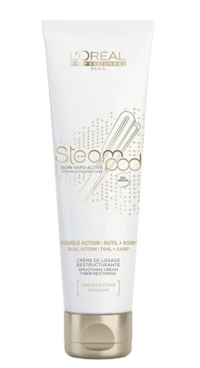 Разглаживающий крем для поврежденных волос - Loreal Профешнл Steampod Smoothing Cream Fiber Restoring 150 мл