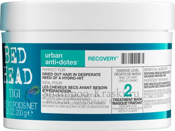 Маска для поврежденных волос - TIGI BH Urban Anti+dotes Recovery Mask 200 мл