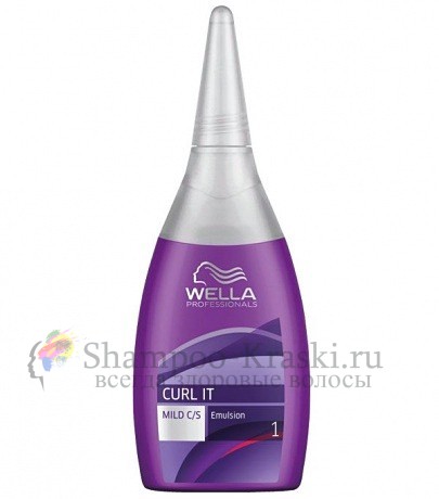 Лосьон с мягкой формулой для окрашенных и чувствительных волос - Wella Curl-It Baseline Mild 75 мл