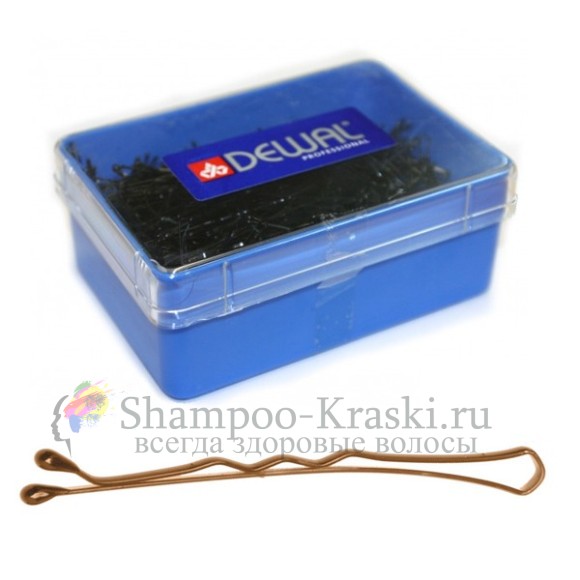 Невидимки DEWAL черные, волна 60 мм, 200 гр, в коробке SLN60V-1/200