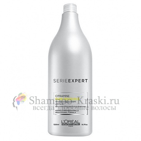Шампунь для нормальных и склонных к жирности волос - Loreal Профешнл Pure Resource Shampoo 1500 мл