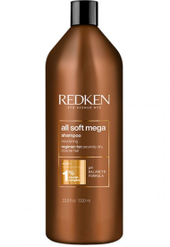 Шампунь с питательным комплексом суперфудов для питания и смягчения очень сухих и ломких волос - Redken All Soft Mega shampoo 1000мл