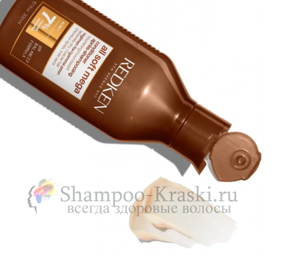 Кондиционер с питательным комплексом суперфудов для питания и смягчения очень сухих и ломких волос - Redken All Soft Mega Conditioner 1000 мл Кондиционер с питательным комплексом суперфудов для питания и смягчения очень сухих и ломких волос - Redken All Soft Mega Conditioner 1000 мл