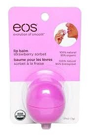 Бальзам для губ Клубничный щербет (на картонной подложке) - EOS Lip balm Strawberry Sorbet 7 мл
