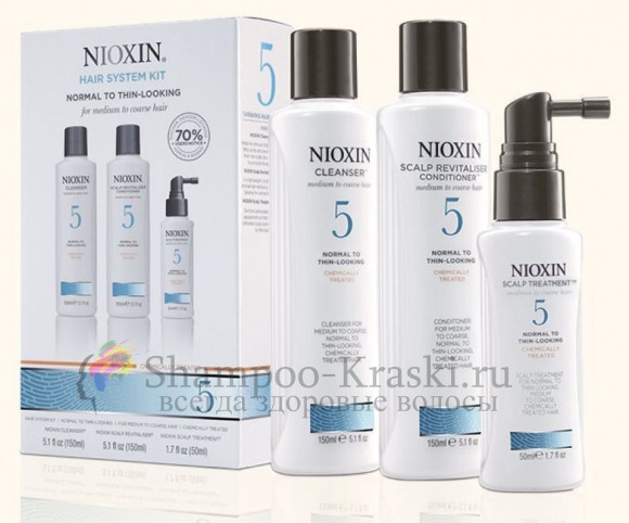 Набор (Система 5) - Nioxin System 5 Kit XXL 300мл+300мл+100мл 300+300+100 мл