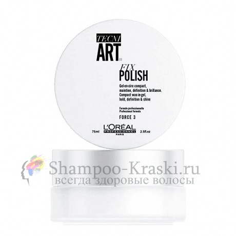 Loreal Fix Polish - Гель-воск для блеска и фиксации волос- 75 мл