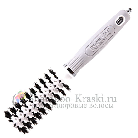 Olivia Garden Ceramic+Ion Turbo vent Термобрашинг керамический + ион натуральная щетина 22 мм.
